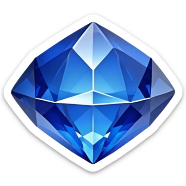top view sapphire sticker