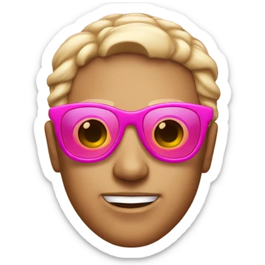 Pink sunglasses sticker