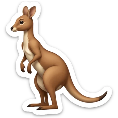Kangaroo balancing on its tail sticker
