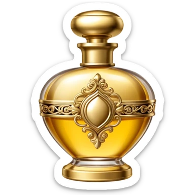 bottle of perfume gold exquisite large takes all the space

 sticker