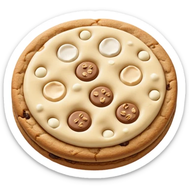 White chocolate chip chips ahoy cookie no face less pizza shaped sticker