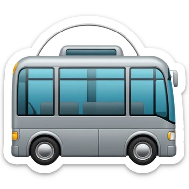 Crea un emoji de transporte público en color gris sticker