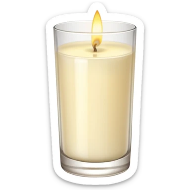 Soft vanilla long glass candle sticker