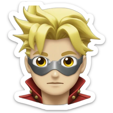 Vash the Stampede (TriGun ‘98) (Portrait, front facing, Apple iOS 17 style) sticker