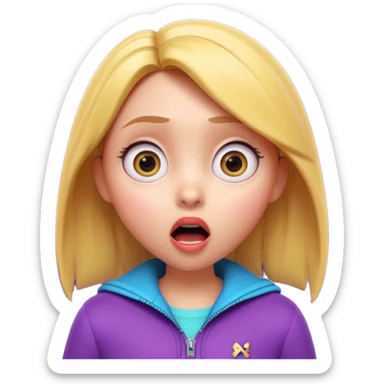 3D cartoon girl, pixar style, surprised expression, mouth closed with zipper, big eyes, vibrant colors, dramatic lighting, dark background, youtube thumbnail style, ultra detailed, high quality, sharp focus, 16:9, 4k
b sticker