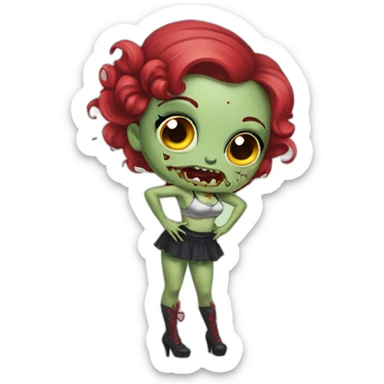 zombi pinup sticker