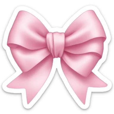 light pink ribbon bow sticker