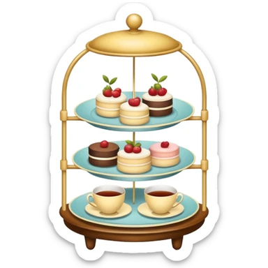 afternoon tea stand sticker
