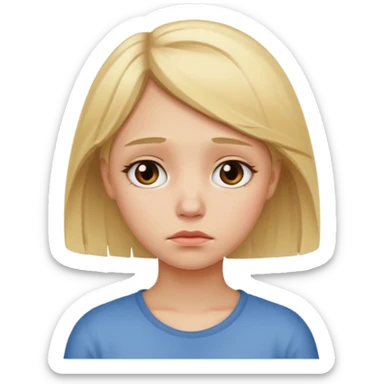 Sad girl blond sticker