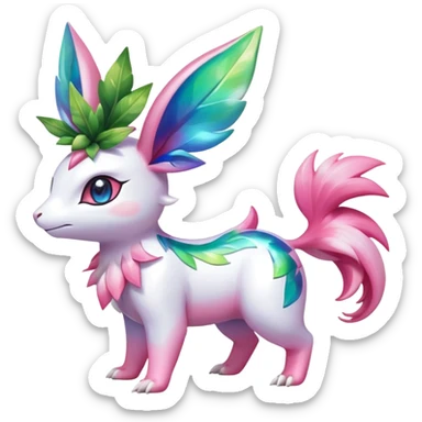 Shiny Exotic Sylveon-Shaymin-Ivysaur-Meganium-Hybrid-Creature sticker