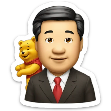 Xi jinping as Winnie the pooh sticker