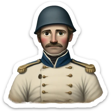wounded French soldier in the Crimean War sticker