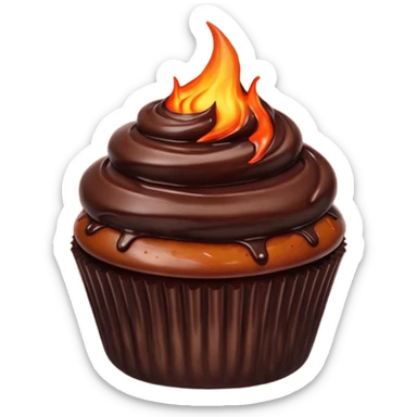 Lava cupcake sticker