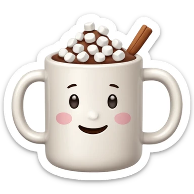 A cozy mug that says safe sticker