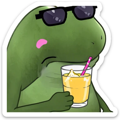 Grape Juice with Ice in clear cup sticker