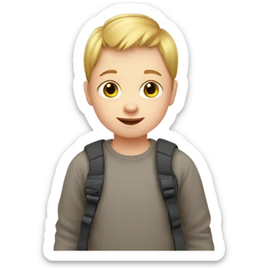 Kid with Down syndrome sticker