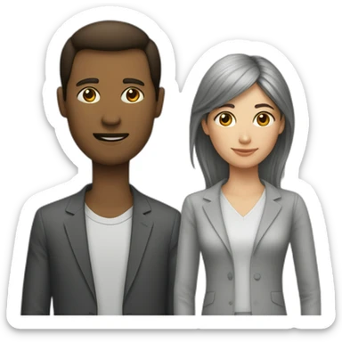 Un homme dans une femme sticker