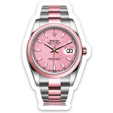 Pink Rolex datejust watch  sticker