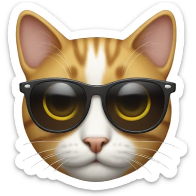 Cat with sunglasses sticker