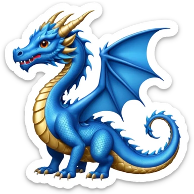 Haz un dragón azul oriental  sticker