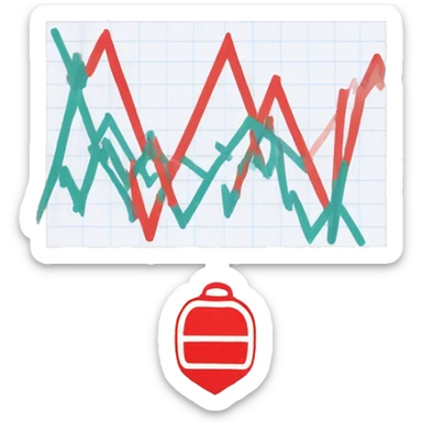 a stock graph going upwards with name "Bayern-Sticker" below sticker