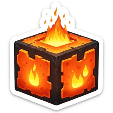 Minecraft block lava sticker