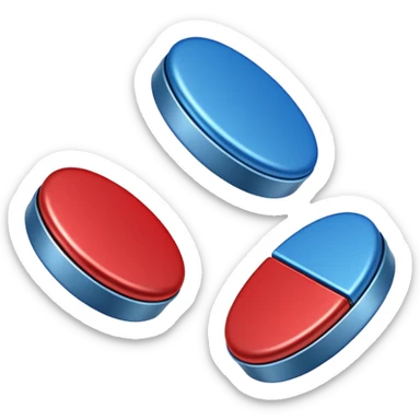 two Magnet Attraction which is in blue and red color sticker