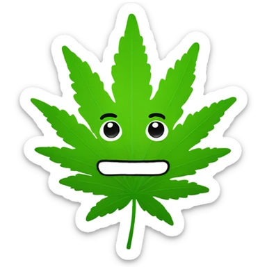 Cute marijuana leaf  sticker
