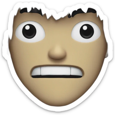 Guts from berserk with one eye closed sticker