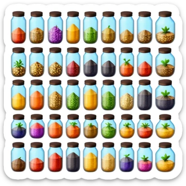 several packs of seeds. Transparent background sticker