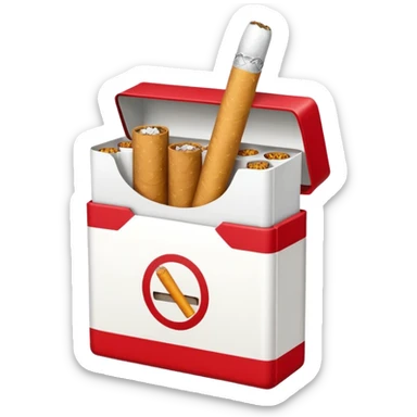 A pack of cigarettes sticker
