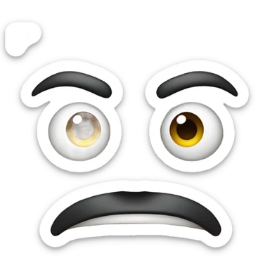 Emoji with nasty side eye sticker