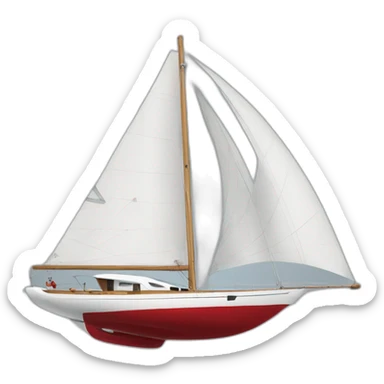 white solaris sail boat sticker