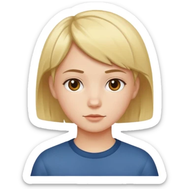 girl with boy cut sticker