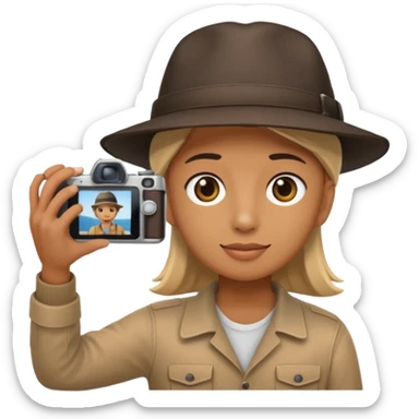 photographer taking a photo with their back to me sticker