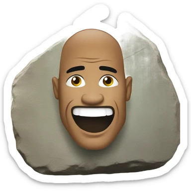 The rock on a rock sticker