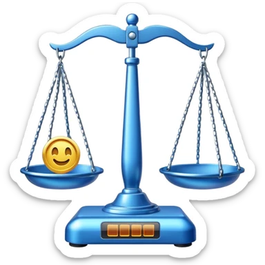 Scale with Blue Pans sticker