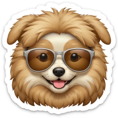 Hund mit Sonnenbrille  sticker