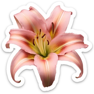Pretty pink day lily sticker