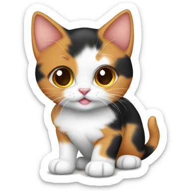 Calico kitten  sticker