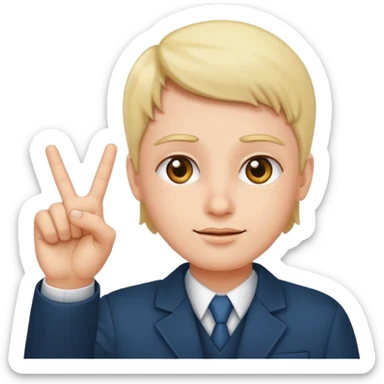 3 finger salute sticker