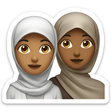 two muslim woman sticker