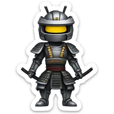 robot ninja samurai sticker