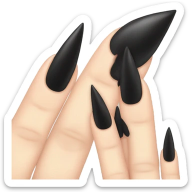 long black nails sticker