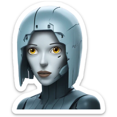 ghost in the shell cybernetic face sticker
