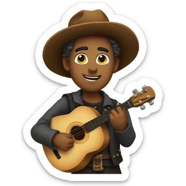 A romantic and lonely troubadour sticker