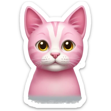 pink cat sticker