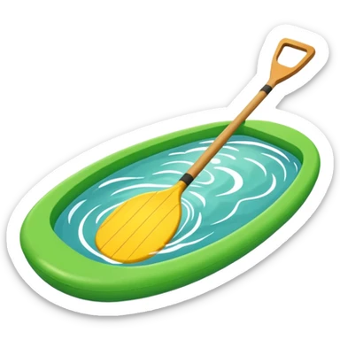 Paddle field scenery sticker