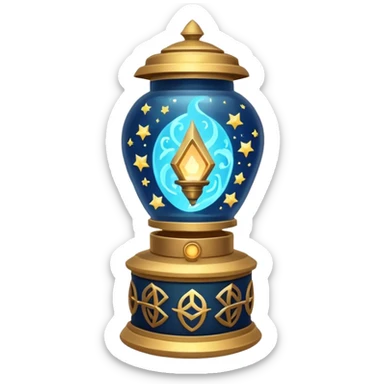 cosmic magic lantern object icon, floating lantern with arcane energy, swirling stars inside, glowing ancient runes, epic fantasy aura, 3D cartoon, mobile game icon style, centered, clean background, no text, no watermark
 sticker