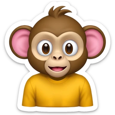 crie o emoji de um macaco rosa sticker